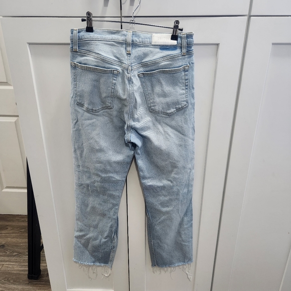 Re/Done 70s Stove Pipe High Rise Straight Leg Jeans Distressed 29 - Picture 11 of 13